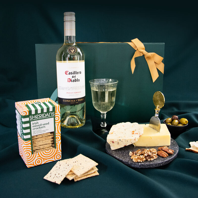 Cheese & White Wine Gift Basket